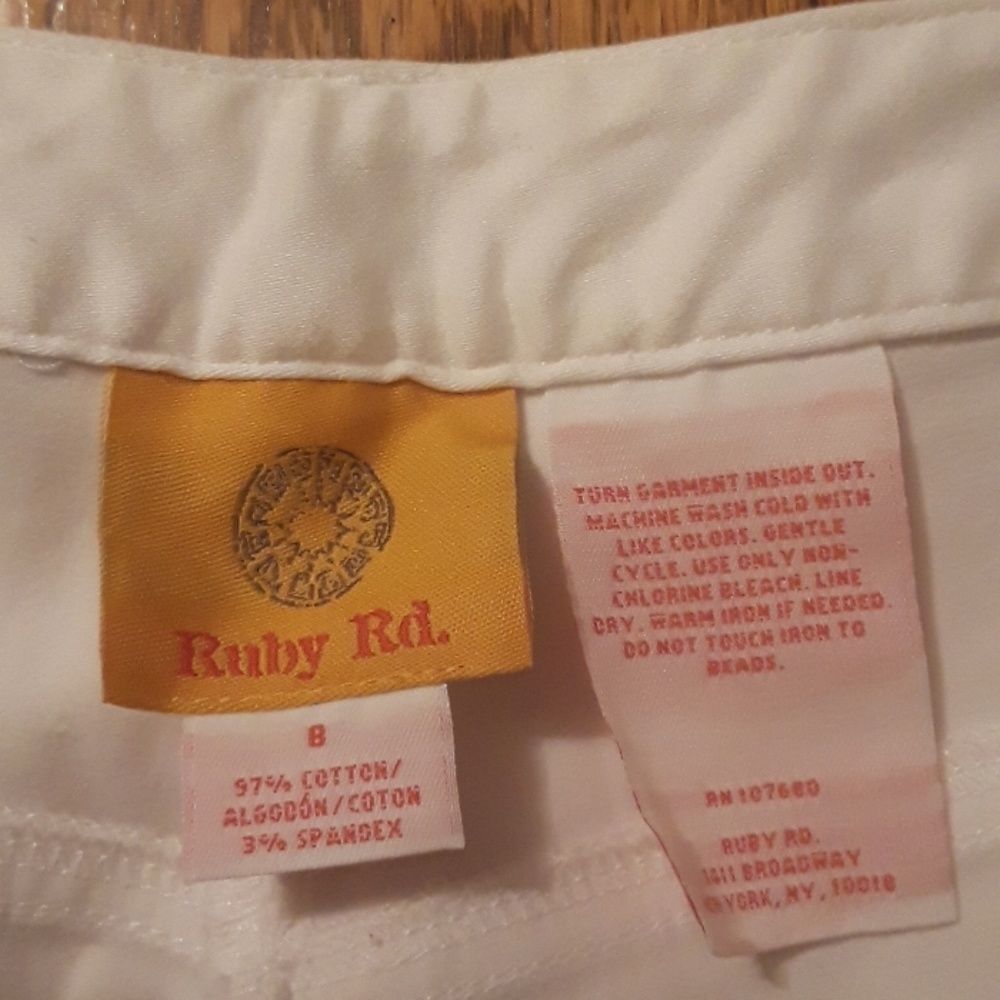 White Ruby Rd Size 8 Pants - Picture 5 of 5